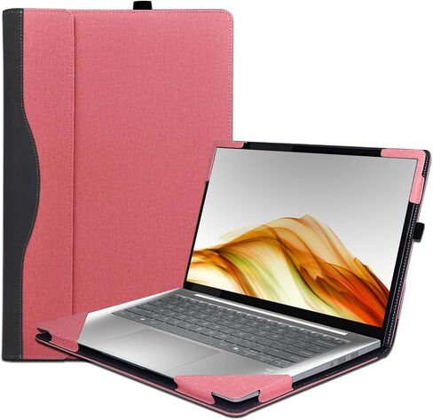 Laptop Case Cover for HP EliteBook 6 G1q G1i G1iR G1a 14 inch & for 14'' ProBook 4 G1i /G1q /G1a Sleeve,PU Leather Protective Shell Notebook PC Bag Accessories (Pink) in Saudi Arabia