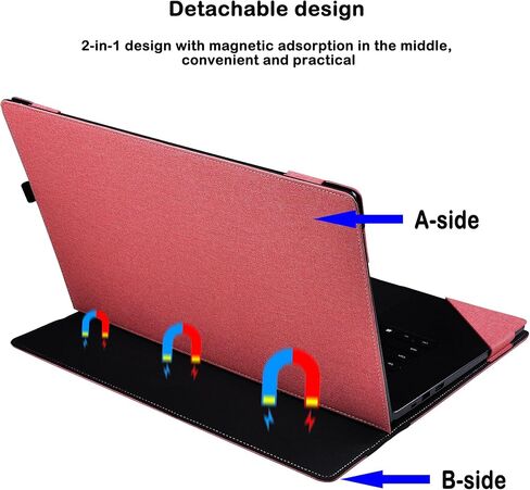 Laptop Case Cover for HP EliteBook 6 G1q G1i G1iR G1a 14 inch & for 14'' ProBook 4 G1i /G1q /G1a Sleeve,PU Leather Protective Shell Notebook PC Bag Accessories (Pink) in Saudi Arabia