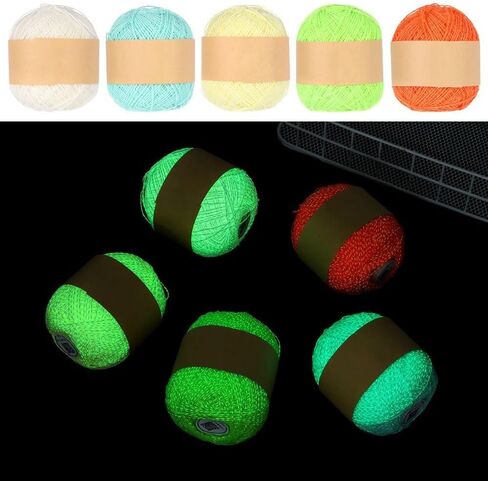 Luminous Chunky Yarn Fluorescent Hand Knitted Weave DIY Handmade Knitting Wool Yarn(Beige) in Saudi Arabia