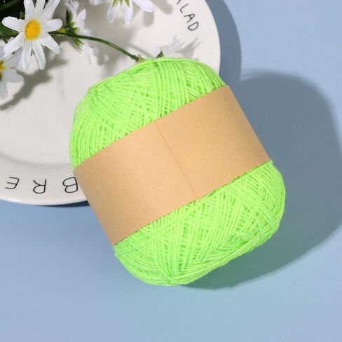 Luminous Chunky Yarn Fluorescent Hand Knitted Weave DIY Handmade Knitting Wool Yarn(Beige) in Saudi Arabia