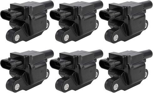 6PCS Ignition Coils Compatible with for Chevy Silverado 1500 4.3L 2014-2018 for Chevy Corvette 6.2L 2014-2018 for GMC Sierra 1500 5.3L 2014-2018 Replacement for UF743 12619161 in Saudi Arabia