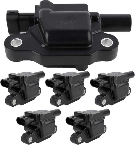 6PCS Ignition Coils Compatible with for Chevy Silverado 1500 4.3L 2014-2018 for Chevy Corvette 6.2L 2014-2018 for GMC Sierra 1500 5.3L 2014-2018 Replacement for UF743 12619161 in Saudi Arabia
