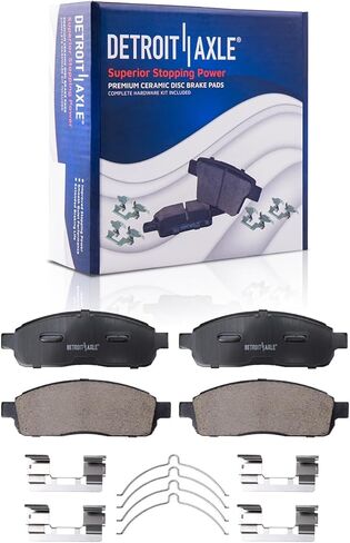 محور ديترويت - وسادات الفرامل لعام 2004 2005 2006 2007 2008 Ford F-150 Lincoln Mark LT، وسادات فرامل سيراميك مع مجموعة وسادات فرامل بديلة أمامية وخلفية in Saudi Arabia