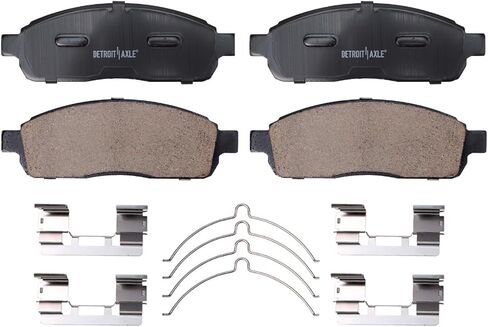 محور ديترويت - وسادات الفرامل لعام 2004 2005 2006 2007 2008 Ford F-150 Lincoln Mark LT، وسادات فرامل سيراميك مع مجموعة وسادات فرامل بديلة أمامية وخلفية in Saudi Arabia