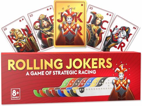 Rolling Jokers - لعبة الجوكر والرخام الخشبية المثالية - هدية مميزة للعائلات والأجداد والأصدقاء - استراتيجية البطاقات الكلاسيكية تلبي المرح الحديث - للأعمار من 8 سنوات فما فوق in Saudi Arabia