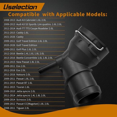 3C0122291 أنبوب توصيل خرطوم المبرد العلوي لسيارة Audi A3 S3 TT Volkswagen Beetle Tiguan Passat 3C0122291D 3C0122291C (1) in Kuwait