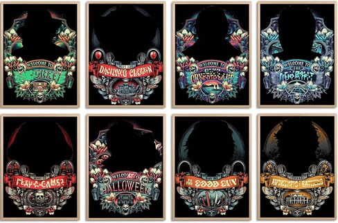 Gearock 6 Pack Halloween Diamond Painting Kits, Horror Diamond Art Kits for Adults, DIY Gem Art Crafts for Room Bedroom Living Room Bathroom Decor, 5D Diamond Art Painting, Halloween Gifts, 12x16 Inch in Saudi Arabia