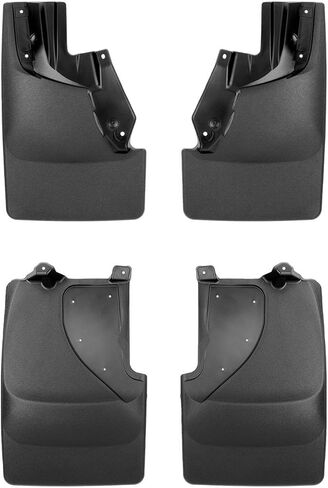 Weathertech Custom No Drill Splash Guard Mudflaps لسيارة Ford Bronco Raptor، المجموعة الأمامية والخلفية (110162-120162)، أسود in Saudi Arabia