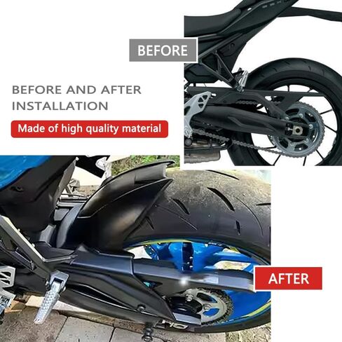 for GSX-8S GSX8S 2025-2023 GSX-8R GSX8R 2025 2024 Motorcycle Mudguard Rear Cover Splash Protector (Black) in Kuwait