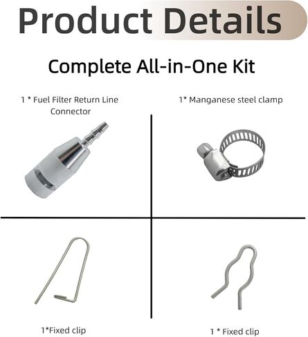 Upgraded Aluminum Fuel Return Line Quick Connector - Compatible with Ford 6.7L F250 F350 F450 F550 2017-2024 - Replaces HC3Z-9A564-A in Kuwait