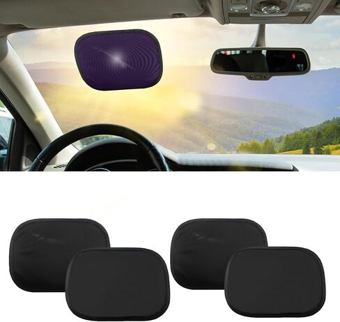 2PCS Car Window Shades for Baby, Car Sun Shade Window, Cling Sun Shade for Cars Window and Windshield, Sun Glare Protection Auto Accessories Universal Fit Most Vehicles (2PCS) in Saudi Arabia