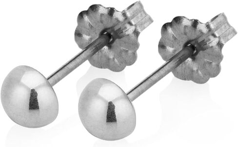 Tini Lux | Hypoallergenic Earrings | Titanium Priya Heart Studs | Silver | Titanium Stud Earrings for Women | Earrings Studs, Sensitive Ears, Trendy Womens Earring Set in Saudi Arabia