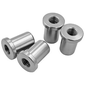 لحام على صامولة، 1/2 بوصة - 13 خيط طويل ملولب أنثى لحام صمولة فولاذية للتركيب (4 قطع) in Kuwait