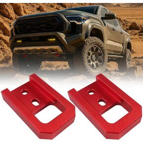 Tow Hooks Compatible with Toyota Tacoma 2024-2026/4Runner 2025-2026/Land Cruiser 250 2024-2025, Left and Right Sides 2 Packs, Red in Saudi Arabia