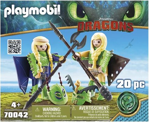 Playmobil كيفية تدريب Dragon III Ruffnut وTuffnut مع بدلة الطيران in Saudi Arabia