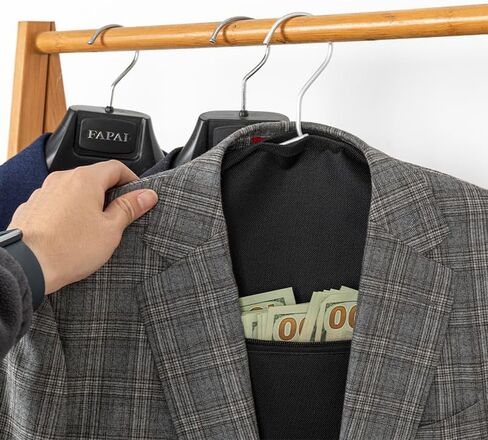Hanger Diversion Safe Hidden Pocket Safe, Fits Under Hanging Clothes with Pocket to Hide Valuables Jewelry, Cash & Documents - Discreet Hanging Pocket for Closet for Home Office in Saudi Arabia