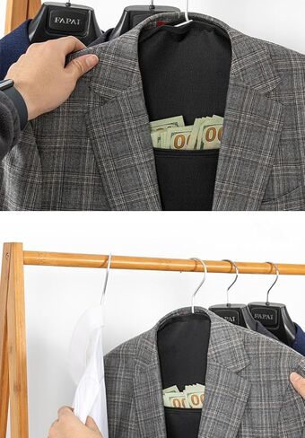 Hanger Diversion Safe Hidden Pocket Safe, Fits Under Hanging Clothes with Pocket to Hide Valuables Jewelry, Cash & Documents - Discreet Hanging Pocket for Closet for Home Office in Saudi Arabia