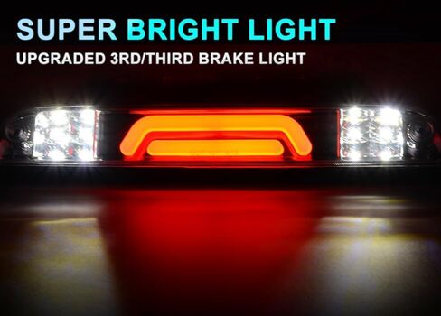 PIT66 LED 3rd Brake Light Compatible with Ford F250 F350 F450 F550 Super Duty 1999-2016/Fit Ford Ranger 1993-2011 Third Brake Light Chrome Housing Clear Lens in Saudi Arabia