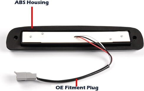 PIT66 LED 3rd Brake Light Compatible with Ford F250 F350 F450 F550 Super Duty 1999-2016/Fit Ford Ranger 1993-2011 Third Brake Light Chrome Housing Clear Lens in Saudi Arabia