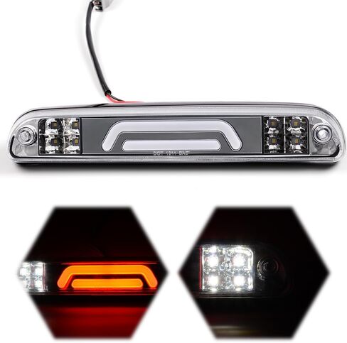 PIT66 LED 3rd Brake Light Compatible with Ford F250 F350 F450 F550 Super Duty 1999-2016/Fit Ford Ranger 1993-2011 Third Brake Light Chrome Housing Clear Lens in Saudi Arabia