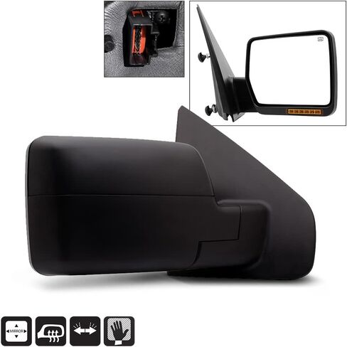 ACANII - For 2004 2005 2006 Ford F150 Original Style Power Heat View Side Mirror w/LED Signal Replacement Passenger Side in Saudi Arabia