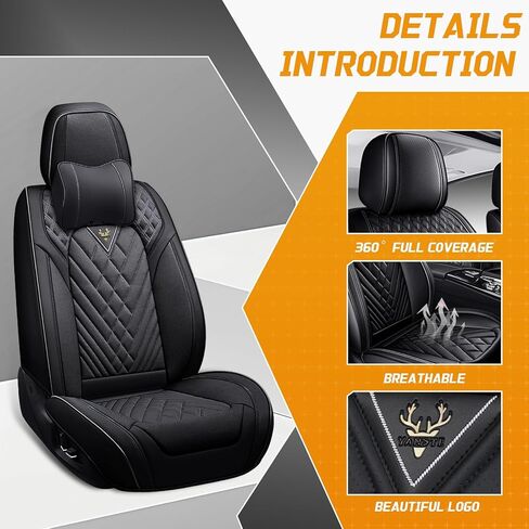 Fit for Ford F-150 F150 Raptor Seat Covers 2017-2025, Premium Leather Waterproof Stain-Resistant Car Seat Cover, Easy Install Clean (Black Red/Standard 5 Seats) in Saudi Arabia