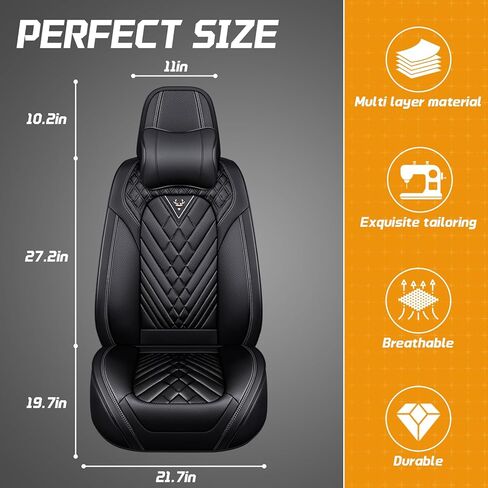 Fit for Ford F-150 F150 Raptor Seat Covers 2017-2025, Premium Leather Waterproof Stain-Resistant Car Seat Cover, Easy Install Clean (Black Red/Standard 5 Seats) in Saudi Arabia