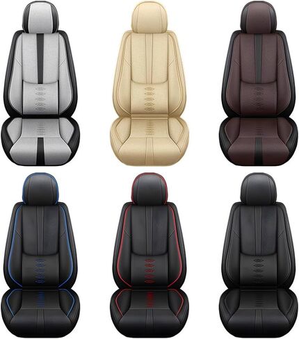Fit for Subaru Baja 2003-2006 Seat Covers,Front Set 2 Seats Waterproof Soft Leather Car Seat Covers with Airbag,Anti-Slip Car Interior Cushions for Baja(Black,Standard) in Saudi Arabia