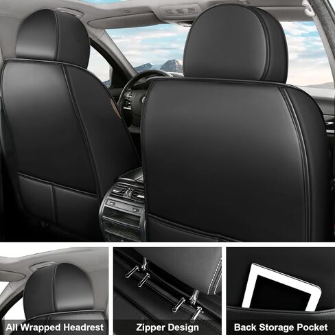 Car Seat Covers Fit 95% of Mercedes-Benz 2000-2024 Daily Commutes Durable and Side Airbag Compatibility Sports Seat Cover, 2 Pcs Front, Black Red in Kuwait