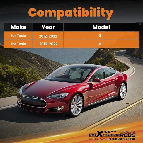 طقم ذراع تحكم لأصابع القدم من maXpeedingrods قابل للتعديل لطراز Tesla S 2012-2022، لطراز Tesla X 2016-2022، +/- 3 درجات ذراع تحكم من الألومنيوم قابل للتعديل in Saudi Arabia