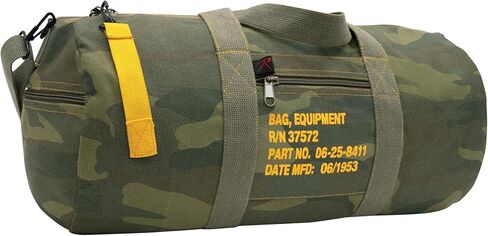 Rothco Canvas Equipment Duffle Bag – Travel & Gym Bag with Heavyweight Cotton Canvas Material – Great for Storing Gear, Clothing, and More – Earth Brown – 24" in Saudi Arabia