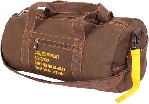 Rothco Canvas Equipment Duffle Bag – Travel & Gym Bag with Heavyweight Cotton Canvas Material – Great for Storing Gear, Clothing, and More – Earth Brown – 24" in Saudi Arabia