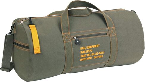 Rothco Canvas Equipment Duffle Bag – Travel & Gym Bag with Heavyweight Cotton Canvas Material – Great for Storing Gear, Clothing, and More – Earth Brown – 24" in Saudi Arabia