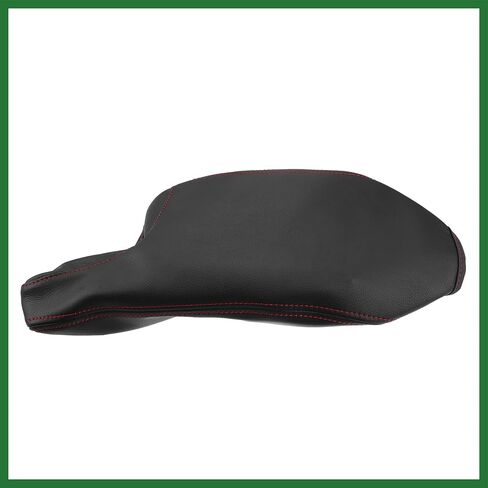 غطاء مسند ذراع وحدة التحكم المركزية للسيارة Motoforti لسيارة Mazda 3 2014-2016 من الجلد الصناعي غطاء مسند الذراع الداخلي وسادة وسادة الكوع غرز سوداء وحمراء تدوم طويلاً in Saudi Arabia