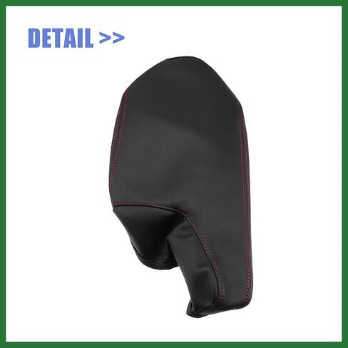غطاء مسند ذراع وحدة التحكم المركزية للسيارة Motoforti لسيارة Mazda 3 2014-2016 من الجلد الصناعي غطاء مسند الذراع الداخلي وسادة وسادة الكوع غرز سوداء وحمراء تدوم طويلاً in Saudi Arabia
