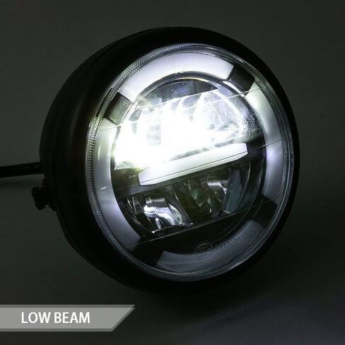 Motorcycle LED Headlight 7 inch, Round Head light with DRL Hi/Lo Beam for Electra Glide Street Glide Road King Heritage Softail Switchback Headlamp (X style with turn signal) in Saudi Arabia