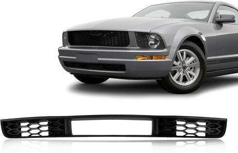 CarPartsDepot Front Texture Black Bumper Grille Assembly Grill With Black Shell and Insert Compatible With Ford Mustang Coupe Convertible 2005-2009 GT 6R3Z8200BA FO1200422 in Saudi Arabia