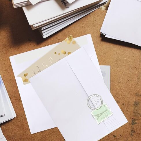 50 عبوة مظاريف مقاس 5 × 7، مظاريف بيضاء مقاس A7 للدعوات، قابلة للطباعة، ختم ذاتي لحفلات الزفاف، الدعوات، الصور، البطاقات البريدية، بطاقات المعايدة، البريد in Saudi Arabia