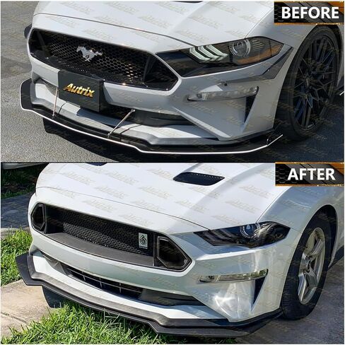 الشبكة الأمامية العلوية متوافقة مع 2018-2023 Ford Mustang EcoBoost GT، ملحقات شبكة Mustang شبكة نمط أسود in Kuwait
