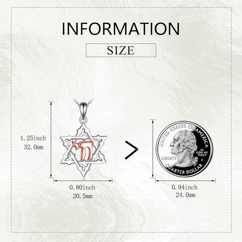 AXELUNA Star of David Necklace Sterling Silver Butterfly Magnetic Folding Hexagram Pendant Necklace Jewellery for Women in Kuwait