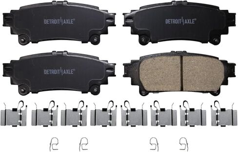 Detroit Axle - Rear Brake Pads for Toyota Highlander Sienna Prius V Mirai Lexus GS200t GS350 GS450h IS200t IS250 IS300 IS350 RC200t RC300 RC350 RX350 RX450h Ceramic Brake Pads w/Hardware Replacement in Saudi Arabia