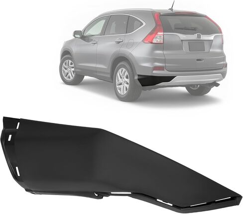 غطاء نهاية المصد الخلفي من KUAFU متوافق مع استبدال هوندا CR-V لعام 2015 2016 لـ 71507T1WA00 04718-T1W-A91 HO1116102 غطاء نهاية المصد من البلاستيك PP مزخرف باللون الأسود من جانب السائق الأيسر in Saudi Arabia