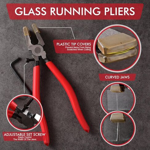 Glass Cutter, Glass Cutting Tool with Tile Nippers for Stained Glass Tiles Mosaic Cutting in Saudi Arabia