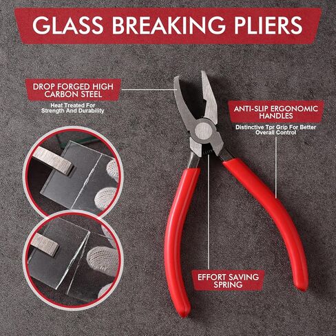 Glass Cutter, Glass Cutting Tool with Tile Nippers for Stained Glass Tiles Mosaic Cutting in Saudi Arabia