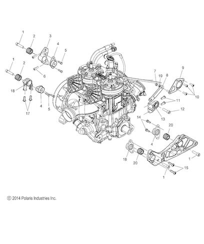 مجموعة محمل عمود الرفع ذات شفة Polaris Snowmobile، قطعة OEM الأصلية 1020378، الكمية 1 in Saudi Arabia