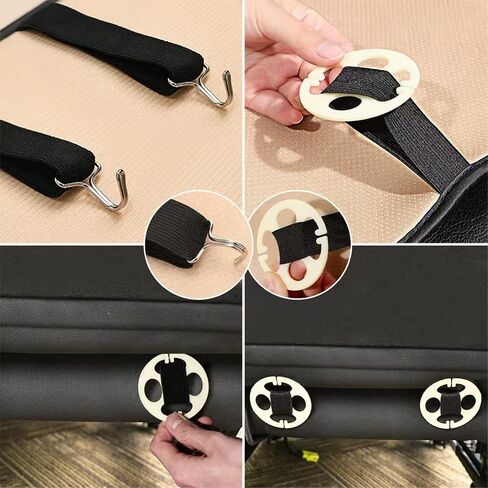 Car Seat Cover for Mitsubishi Lancer 2002-2017 Full Coverage with Self-Lumbar Nappa Leather Car Seat Cover,Fashion Waterproof Easy to Install,Auto Interior Accessories.Deluxe Black+Red in Kuwait