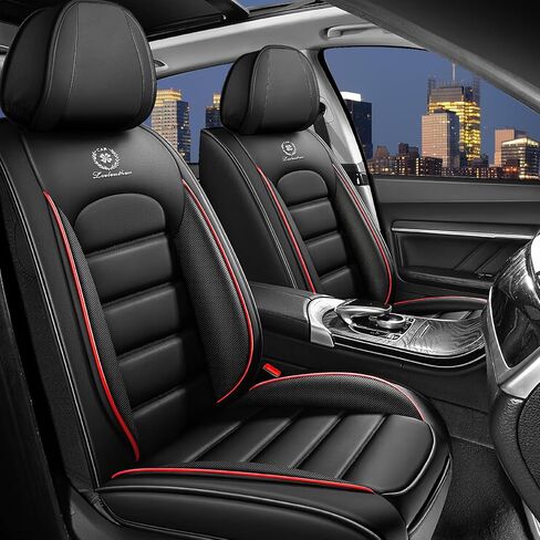 Car Seat Covers for Chevy Chevrolet Suburban 2007-2025, Nappa Leather Full Set Seat Cover with Pillow Full Coverage Waterproof Seat Protector (Black,5 Seats Luxury) in Saudi Arabia