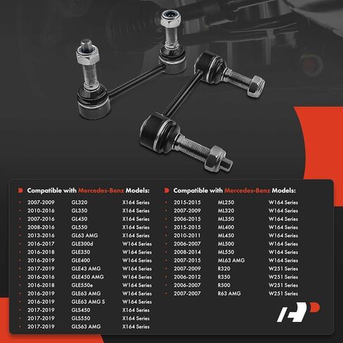 A-Premium 2 x Rear Sway Bar Links Stabilizer Bar Links, Compatible with Mercedes-Benz GL320 GL350 & GLE300d GLE350 GLE400 GLE550e & AMG - GL63 GLE43 GLE450 GLE63 & GLE63 AMG S & GLS450 & R320 & ML320 in Saudi Arabia