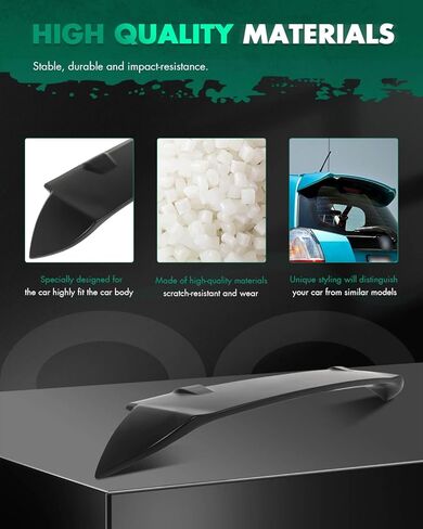 SCITOO ABS Roof Spoiler Fits for 2009-2013 for Honda for Fit 1PC Matte Black Rear Window Roof Spoiler in Saudi Arabia