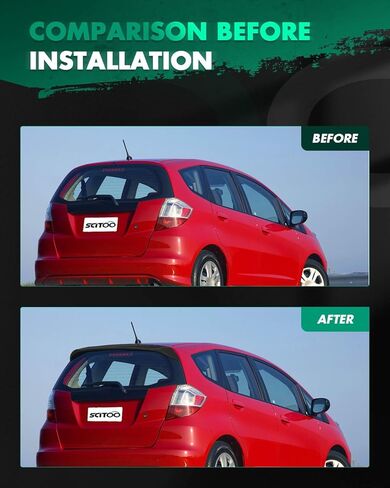 SCITOO ABS Roof Spoiler Fits for 2009-2013 for Honda for Fit 1PC Matte Black Rear Window Roof Spoiler in Saudi Arabia